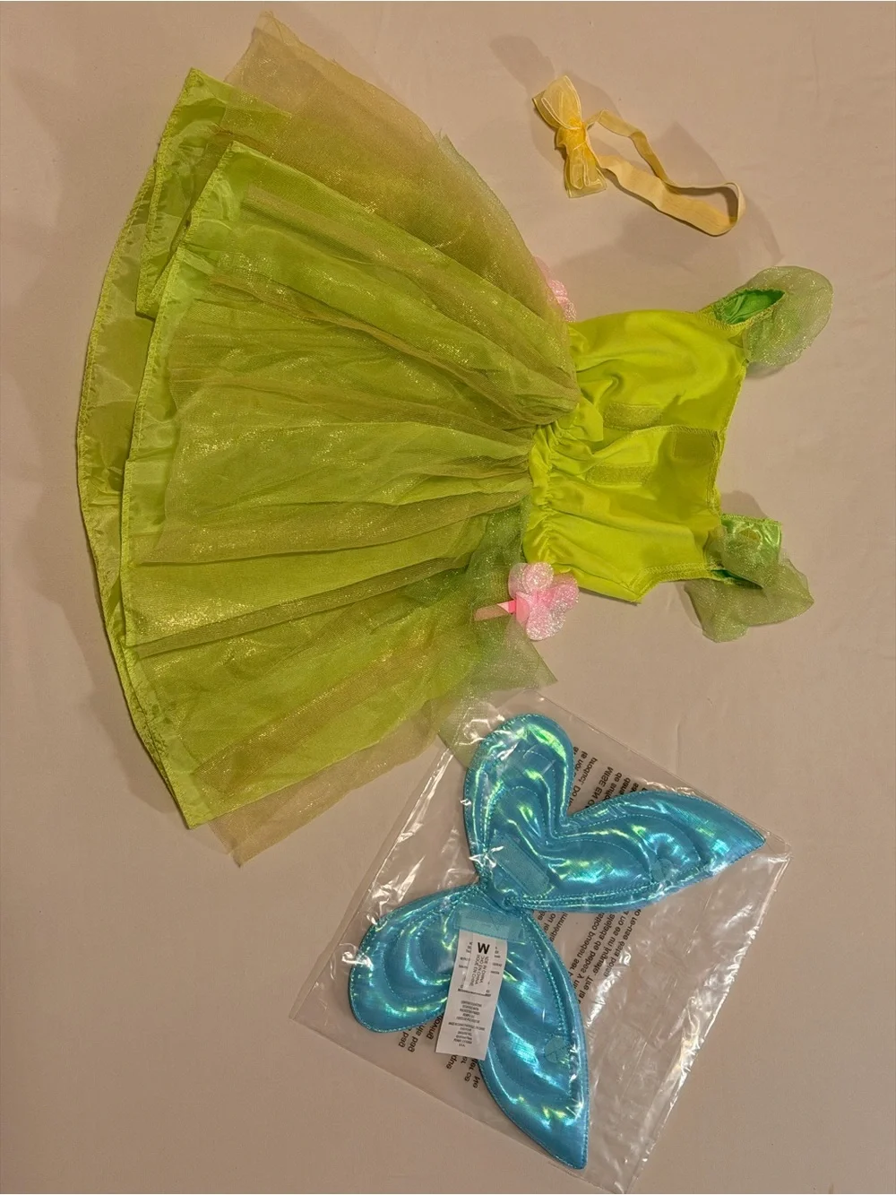 Tinkerbell Green and Pink Infant Dress with Wings